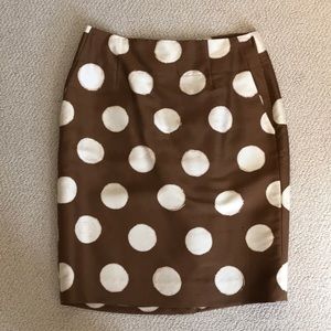 NWT Banana Republic silk skirt with polka dots